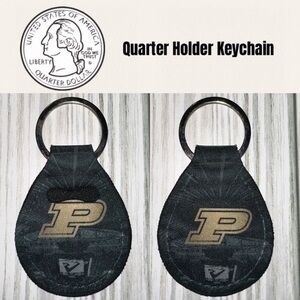Purdue University Quarter holder keychain Aldi new